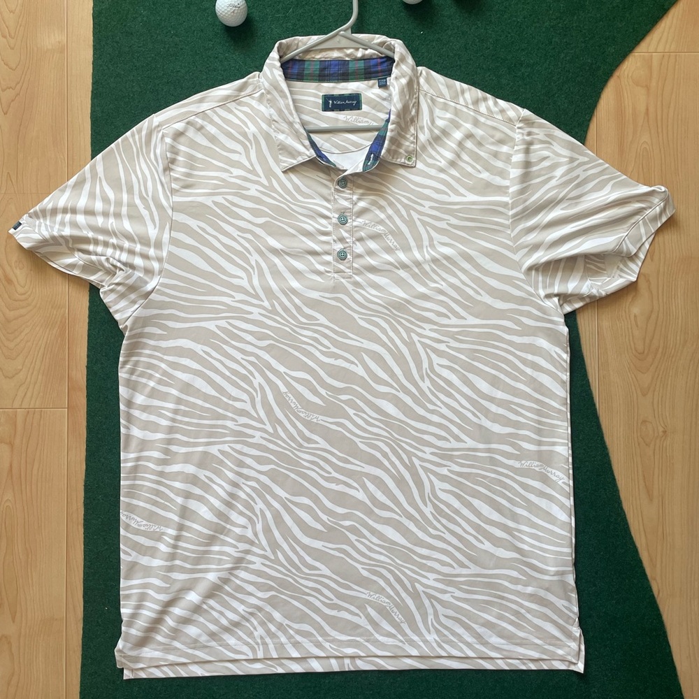 William Murray Golf Zebra 🦓 Polo Shirt
